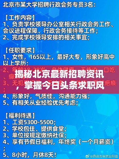 揭秘北京最新招聘资讯，掌握今日头条求职风向标