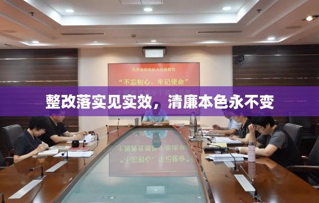 整改落实见实效，清廉本色永不变
