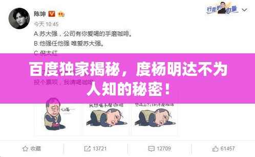 百度独家揭秘，度杨明达不为人知的秘密！