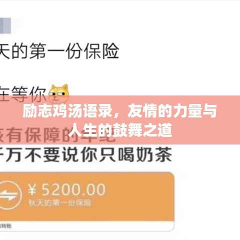 励志鸡汤语录，友情的力量与人生的鼓舞之道
