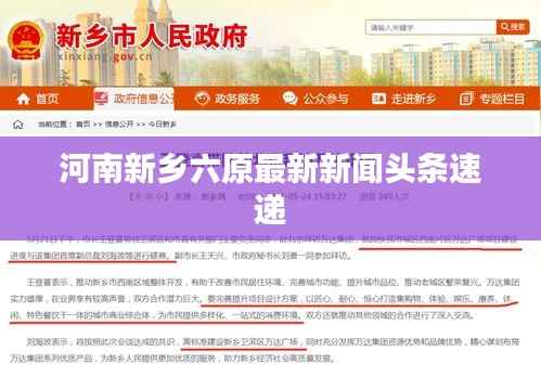 河南新乡六原最新新闻头条速递