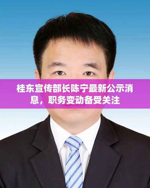 桂东宣传部长陈宁最新公示消息，职务变动备受关注