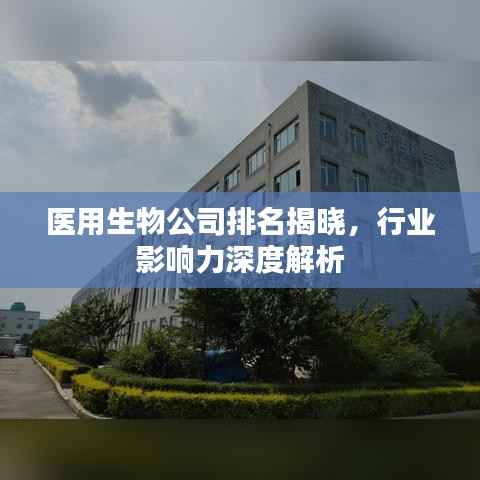 医用生物公司排名揭晓，行业影响力深度解析