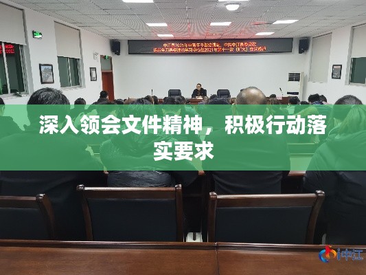 深入领会文件精神，积极行动落实要求