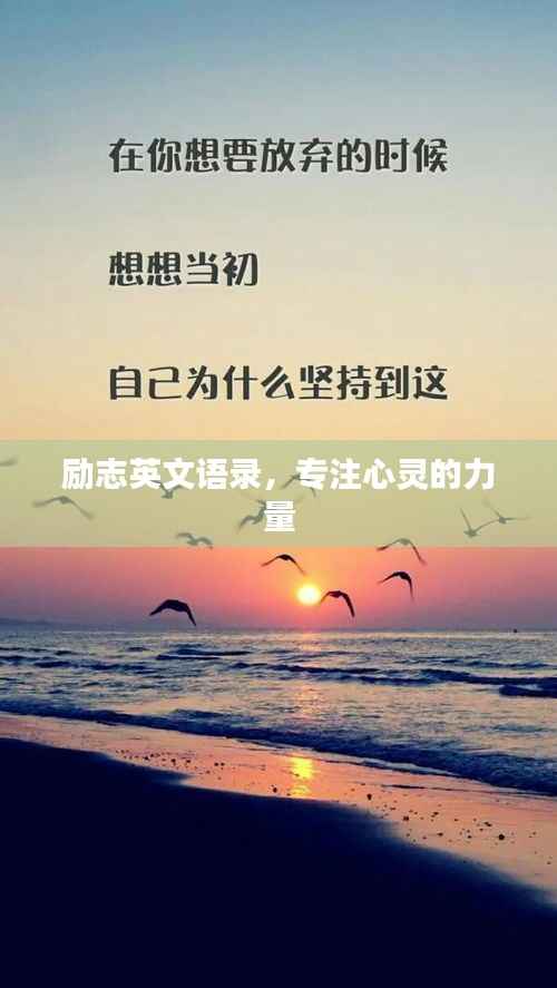 励志英文语录，专注心灵的力量
