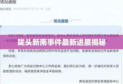 陇头新南事件最新进展揭秘