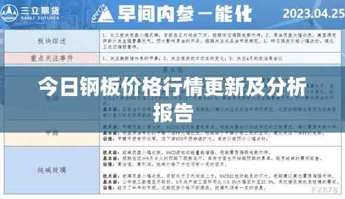 今日钢板价格行情更新及分析报告