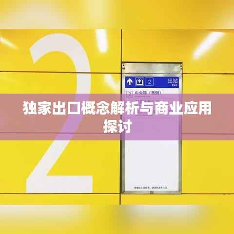 独家出口概念解析与商业应用探讨