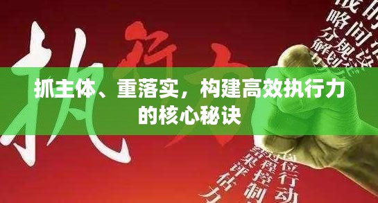 抓主体、重落实，构建高效执行力的核心秘诀