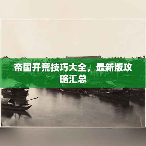 帝国开荒技巧大全,最新版攻略汇总