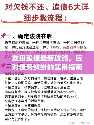 友田追债最新攻略，应对债务纠纷的实用指南