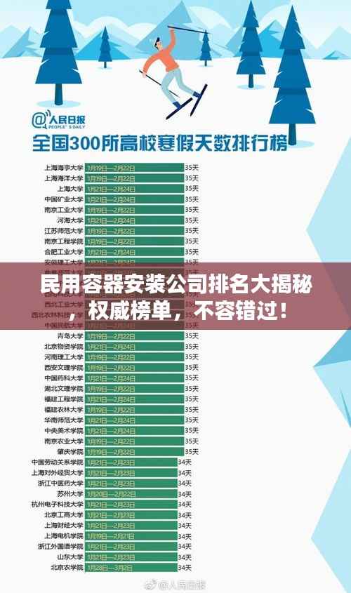 民用容器安装公司排名大揭秘，权威榜单，不容错过！
