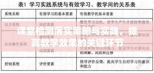 课堂检测落实策略与实践,提高教学效果的关键环节