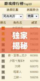 独家揭秘，最新游戏平台排名TOP10，百度热门榜单必选！