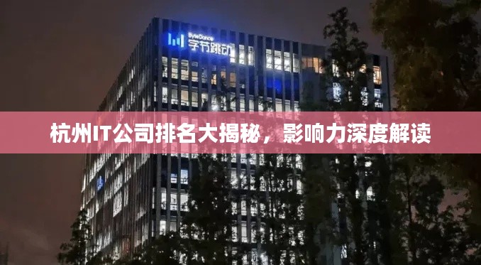 杭州IT公司排名大揭秘，影响力深度解读