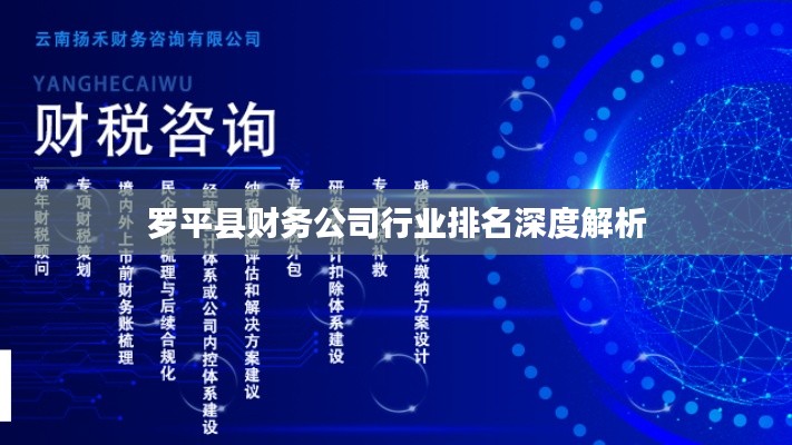 罗平县财务公司行业排名深度解析