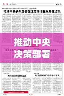 推动中央决策部署落地生根，夯实国家发展坚实基石