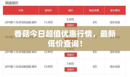 香菇今日超值优惠行情，最新低价查询！