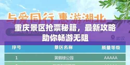 重庆景区抢票秘籍，最新攻略助你畅游无阻