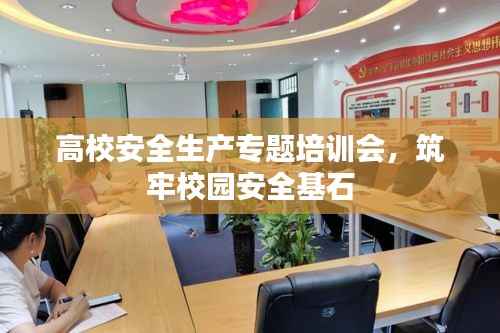 高校安全生产专题培训会，筑牢校园安全基石