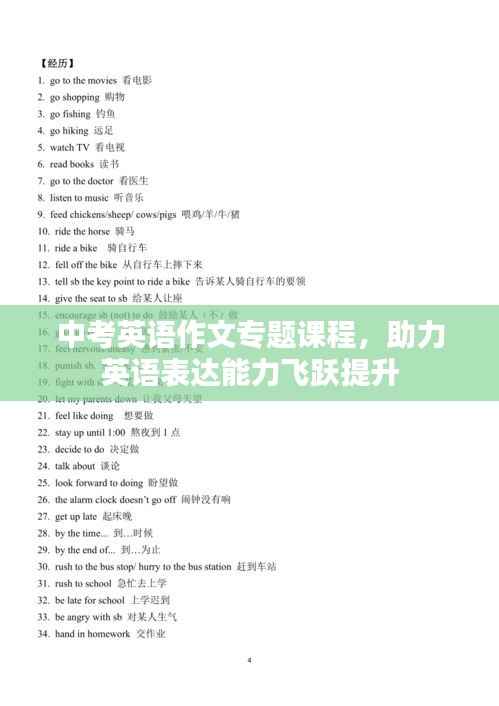 中考英语作文专题课程，助力英语表达能力飞跃提升