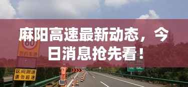 麻阳高速最新动态，今日消息抢先看！