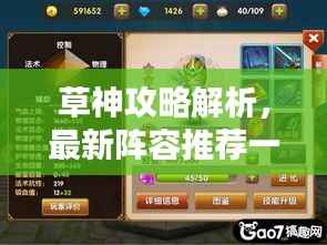 草神攻略解析,最新阵容推荐一网打尽!