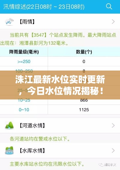 洙江最新水位实时更新，今日水位情况揭秘！