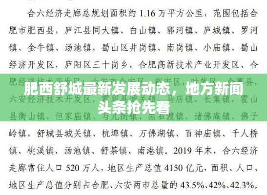 肥西舒城最新发展动态，地方新闻头条抢先看