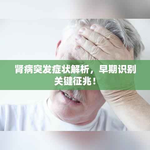 肾病突发症状解析，早期识别关键征兆！