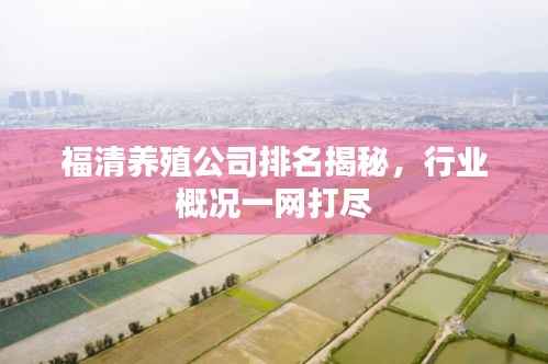福清养殖公司排名揭秘，行业概况一网打尽