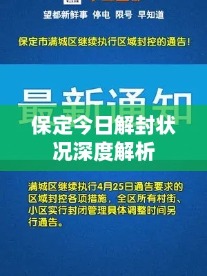 保定今日解封状况深度解析