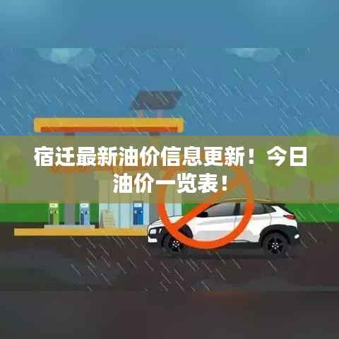 宿迁最新油价信息更新！今日油价一览表！