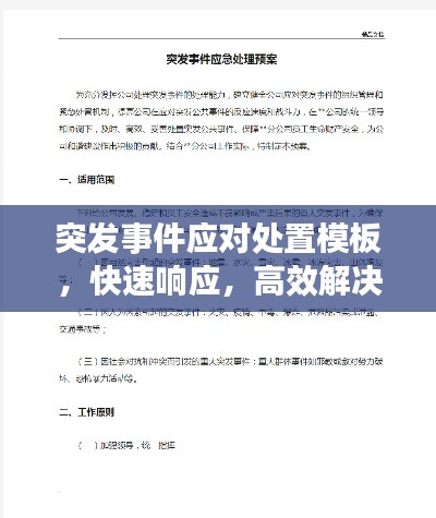 突发事件应对处置模板，快速响应，高效解决！