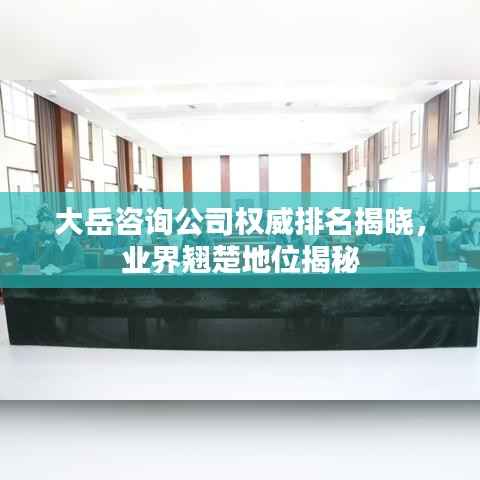 大岳咨询公司权威排名揭晓，业界翘楚地位揭秘