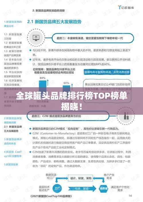 全球罐头品牌排行榜TOP榜单揭晓！
