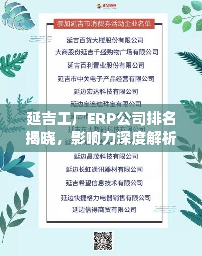 延吉工厂ERP公司排名揭晓，影响力深度解析