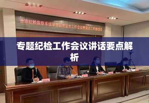 专题纪检工作会议讲话要点解析