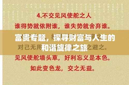富贵专题，探寻财富与人生的和谐旋律之旅