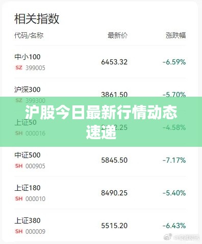 沪股今日最新行情动态速递