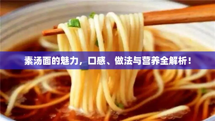 素汤面的魅力，口感、做法与营养全解析！