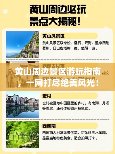 黄山周边景区游玩指南，一网打尽绝美风光！