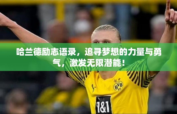 哈兰德励志语录，追寻梦想的力量与勇气，激发无限潜能！