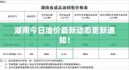 湖南今日油价最新动态更新通知！