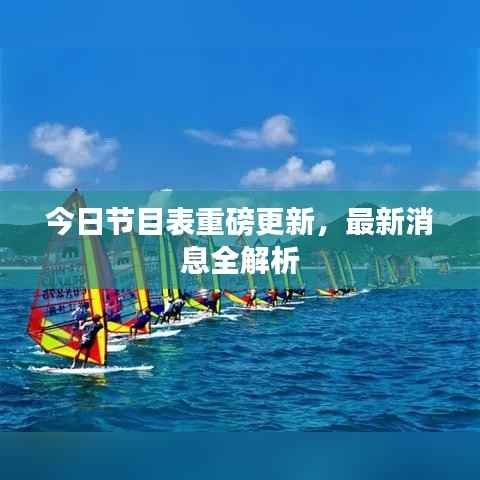 今日节目表重磅更新，最新消息全解析