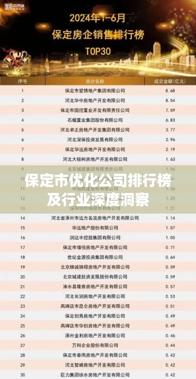 保定市优化公司排行榜及行业深度洞察
